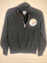 Pittsburgh Steelers OTS Black Fleece 1/4 Zip Patched Pullover SZ S Small - £29.13 GBP