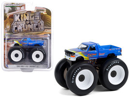1996 Ford F-250 Monster Truck Bigfoot #7 Blue w Flames Bigfoot at Race Rock King - £15.17 GBP