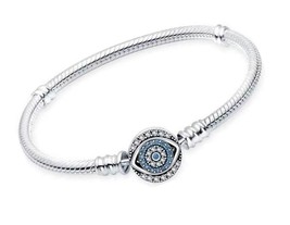 Luck Classic Devil&#39;s Eye Clasp Snake Chain Bracelet - $62.41