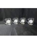 Vintage Vermont Green Mountain Coffee Roasters Set Of 4 Mugs Cups Clear ... - $551.07 MXN