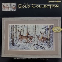 Woodland Winter Dimensions Gold X Stitch Kit Deer Snow P Weirs NO AIDA C... - $19.95