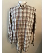 Polo Ralph Lauren Brown Plaid Long Sleeved Shirt Lowell Sport Mens XL Co... - $372.51 MXN