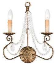 Livex Isabella 2 Light Hand Applied European Bronze Wall Sconce - $261.63