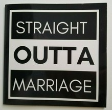 STRAIGHT OUTTA MARRIAGE Notebook Journal Diary Book NEW Blank Pages Wedding - £4.63 GBP