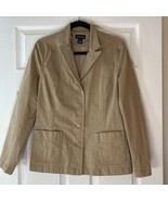 Ann Taylor Suit Jacket Women’s Size 10 Tan Unlined Cotton/Spandex - $33.57 CAD