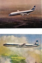 KLM Airplanes lot of 2 Postcards DC 7 &amp; 8 postcards - $2.20