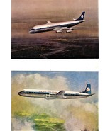 KLM Airplanes lot of 2 Postcards DC 7 &amp; 8 postcards - $2.25