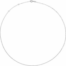Sterling Silver Rhodium plated 1mm Diamond-cut Cable Chain 18 inch Penda... - $483.93 MXN