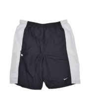 Vintage Nike Shorts Mens M Grey Nylon Athletic Running Mech Lined Cargo Swoosh - £19.99 GBP