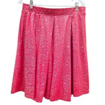 LulaRoe Womens XL Red and Silver Elegant Pleated Madison Skirt with Pockets - £19.46 GBP