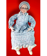 1991 Danbury Mint Porcelain Doll MBI Sitting Grandmother Sitting on Stool. - $34.74 CAD
