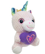 Pink Rainbow Unicorn Dan Dee Collector&#39;s Choice Sitting Plush Purple Hea... - $10.38 CAD