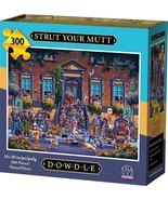 Strut Your Mutt 300 Piece Jigsaw Puzzle Dowdle Folk Art Dogs Puppies 16&quot;... - $29.69
