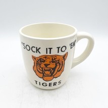 Vintage Sock It To Em Tigers Detroit Tigers Baseball Mug Coffee Cup USA - £31.45 GBP
