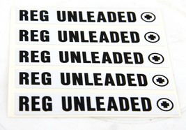 Adhesive Decal Labels 5 per Sheet “REG UNLEADED”    #6589 - £4.72 GBP