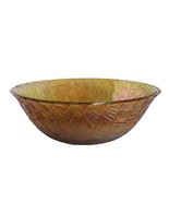 Vintage Marigold Carnival Glass Thatch Pattern Serving Bowl - $27.34 CAD