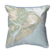 Betsy Drake Hilton Head, SC Nautical Map Extra Large Zippered Indoor Out... - £63.22 GBP