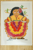 NEW Cross Stitch Pattern One World Greeting Card Arriba! Mexican Girl Fo... - $9.89