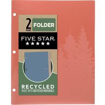 Five Star 2 Pocket Plastic Folder Recycled Polypropylene Zion Clay Pink - $9.95