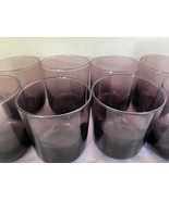 Old Fashion Glasses Smooth Flat Bottom 4-1/4&quot; Deep Purple 8 OZ (10) Rock... - $29.00