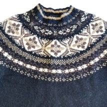 Vintage Eddie Bauer Legends Knit Wool Black Sweater Women Sz M Medium - £51.20 GBP