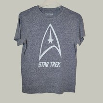 Star Trek Shirt Mens Medium Short Sleeve Blue Boldly Go in Style Casual  - £10.26 GBP