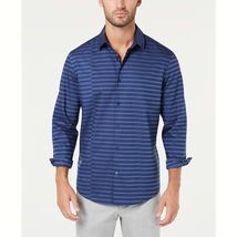 Alfani Mens Pieced Stripe Twill Shirt - $22.50