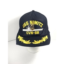 USS NIMITZ CVN-68 US Navy Supercarrier Vintage Eagle Crest Snapback Hat ... - $39.19