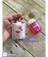 Flamingo Hand Sanitizer Holder ~ Key Fob ~ Key Chain - $12.95