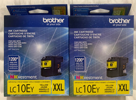 Brother LC10EY XXL Yellow Ink Cartridges For MFC-J6925DW Genuine Retail Boxes - £14.85 GBP