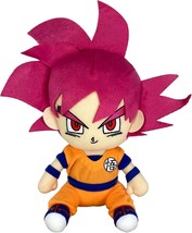 Dragon Ball Super Z SSGSS Red Goku 7&quot; Sitting Plush Doll Anime Licensed NEW - £11.07 GBP