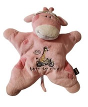 Plush 12&quot; Harley Davidson Soft Baby Toy Rattle Toy Pink Giraffe Born To ... - £15.22 GBP