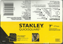 Premium Quick Square Yellow on Black 7&quot; = 177mm Layout Rafter Stanley 46... - $569.45 MXN
