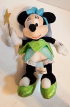 12&quot; DISNEY Tinkerbell Minnie Mouse W/ Wand Glitter Wings Stuffed Animal Plush - £9.22 GBP