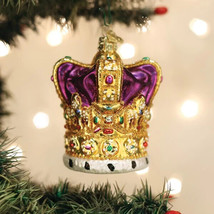 Old World Christmas King&#39;s Crown Glass Christmas Ornament 36336 - £17.97 GBP