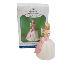 2001 Hallmark Mattel Birthday Wishes Barbie Doll Keepsake Christmas Ornament - £22.14 GBP