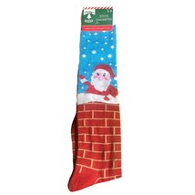 Christmas House Size 5-9 Socks Santa in Chimney - $5.90