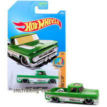 Yr 2015 Hot Wheels Surf&#39;s Up 1:64 Die Cast Car 1/5 Green Custom &#39;62 Chevy Pickup - £19.97 GBP