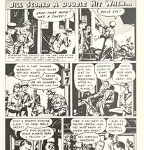 1946 Gillette Razors Police Comic Advertisement Vintage Shaving War Bond... - $10.00