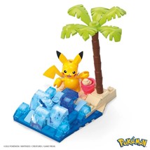 Mega Bloks Pokémon Pikachu&#39;s Beach Splash 79pc Building Bricks Set Matte... - $364.88 MXN