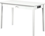 AFI Shaker Desk with Drawer and Charging Station in White - $473.99