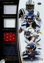 2015 Panini Immaculate Quad Relic Revis Sherman Thomas #ed 15/25 NFL Jersey Card - £94.04 GBP