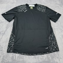 Bio Viz Shirt Women XL Black Casual Short Sleeve Activewear 360 Reflective - £8.68 GBP