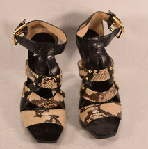 Michael Michael Kors Womens Snake Skin Print Open Toe Heel Sandal 7.5 M - £54.47 GBP