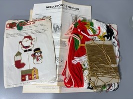 Vtg 1979 Columbia Minerva Needlepoint Plastic Canvas Christmas Ornament Kit - $6.86