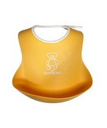 Baby Bjorn Soft Silicone Pocket Bib Waterproof Boy Girl Yellow White Wipe Clean - $14.84