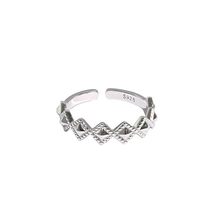 925 Silver Rings Jewelry: Sterling Silver Geometric Adjustable Rings - G... - £23.18 GBP