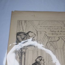 Church Danger Uncommon Parish Dinner Etching Satire Caricature 1830 - £147.17 GBP