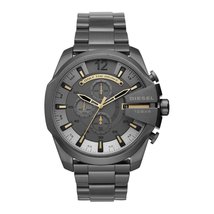 Diesel Men&#39;s Mega Chief Quartz Stainless Steel Chronograph Watch, Color: Gunmeta - £144.01 GBP