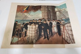 1900’s Original Meiji Taisho Showa Japanese Print Battle Tsushima Mikasa... - $55.76